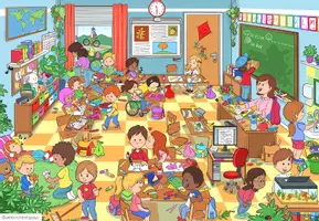 Vorschau - Arbeitsblätter - IM KLASSENZIMMER - Wimmelbild + Arbeitsblätter - Seite 3