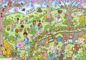 Vorschau - Arbeitsblätter - Ostern Wimmelbild – Deutsch, DaZ und DaF | Sprechen, Schreiben und Wortschatz - Seite 3