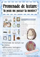 Aperçu - Feuilles d'exercices - Promenade de lecture: differentes horloges - Page de couverture