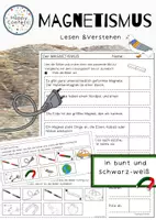 Vorschau - Arbeitsblätter - Magnetismus Lesen und Verstehen - Deckblatt