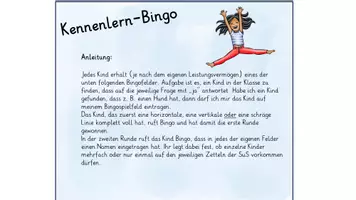 Vorschau - Spiele - Kennenlernbingo (3-fach differenziert) - Seite 1