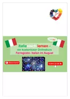 Vorschau - Präsentationen/Tafelbilder - Italienisch lernen mit Allie: Ferragosto - Italien im August - Deckblatt