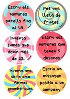Vista previa - Tarjetas / Manipulativos - Què faig quan acabo - página 1