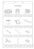 Vorschau - Arbeitsblätter - school things: Arbeitsblätter (vocabulary / listen / read and colour) - Seite 3