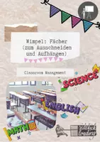 Vorschau - Bildkarten - Wimpel Unterrichtsfächer - zum Ausschneiden und Aufhängen - Deckblatt