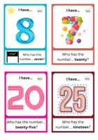 Vorschau - Spiele - I have - Who has? Englische Zahlen bis 30 - Seite 3