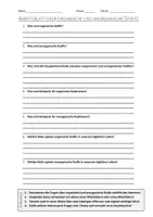 Vorschau - Arbeitsblätter - Lernposter + AB mit Fragen zum Thema "Organische und anorganische Stoffe" + Lösungsblatt + Mindmap + Infografik - Seite 1