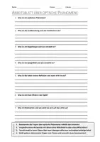 Vorschau - Arbeitsblätter - AB mit Fragen zum Thema "Optische Phänomene" + Lösungsblatt - Deckblatt
