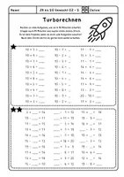 Vorschau - Arbeitsblätter - Mathe Turborechnen (5 ABs) - ZR bis 20 ohne ZÜ - gemischte Aufgaben - Seite 1