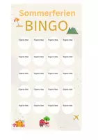 Vorschau - Arbeitsblätter - Sommerferien Bingo - fertige Vorlage und blanko - Seite 2