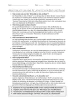 Vorschau - Arbeitsblätter - AB mit Fragen zum Thema "Relativität von Zeit und Raum" + Lösungsblatt - Seite 1