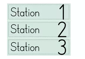 Vorschau - Stationenlernen - Stationenschilder für die Deckel von Papierkisten - Seite 1