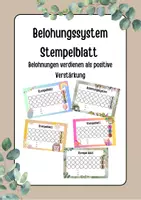 Vorschau - Arbeitsblätter - Belohnungssystem Stempelblatt verschiedene Designs - Deckblatt