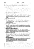Vorschau - Arbeitsblätter - AB mit Fragen zum Thema "Stromversorgung und Energieverbrauch" + Lösungsblatt - Seite 1