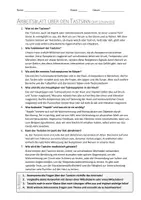 Vorschau - Arbeitsblätter - AB mit Fragen zum Thema "Tastsinn" + Lösungsblatt - Seite 1