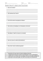 Vorschau - Arbeitsblätter - AB mit Fragen zum Thema "Tastsinn" + Lösungsblatt - Deckblatt