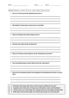 Vorschau - Arbeitsblätter - AB mit Fragen zum Thema "Texte und ihre Struktur" + Lösungsblatt - Deckblatt