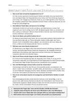 Vorschau - Arbeitsblätter - AB mit Fragen zum Thema "Texte und ihre Struktur" + Lösungsblatt - Seite 1