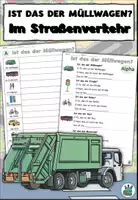 Vorschau - Arbeitsblätter - Übung "Ist das der Müllwagen?" Im Straßenverkehr - DaZ / DaF / Deutsch - Deckblatt