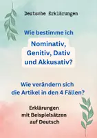 Vorschau - Fördermaterial/Inklusion - Wie bestimme ich Nominativ, Genitiv, Dativ und Akkusativ? - Deckblatt