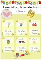 Vorschau - Spiele - Lesespiel: Ich habe...Wer hat...? - Sommer - Deckblatt