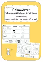 Vorschau - Arbeitsblätter - Reimwörter AB - Wieso sieht die Maus so glücklich aus? - Deckblatt