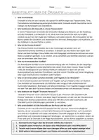 Vorschau - Arbeitsblätter - AB mit Fragen zum Thema "Dramatik" + Lösungsblatt - Seite 1