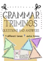 Vorschau - Stationenlernen - Grammar Triminos: questions and answers - Deckblatt