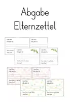 Vorschau - Anderer Materialtyp - Elternzettel - Abgabe Erinnerung - Deckblatt