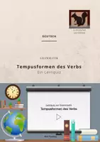 Vorschau - Spiele - Digitales Lernquiz zur Grammatik: Tempusformen des Verbs - Deckblatt