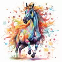 Aperçu - Feuilles d'exercices - Cheval de chiffres pour l'enseignement des mathématiques - Page de couverture