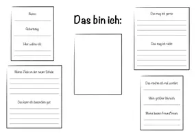 Vorschau - Arbeitsblätter - Steckbrief zum Kennenlernen (5. Klasse) - Deckblatt