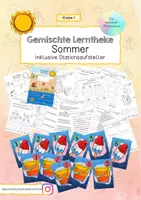 Vorschau - Arbeitsblätter - Lerntheke Sommer Klasse 1 - Deckblatt
