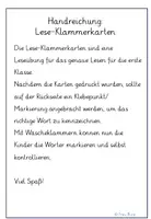Vorschau - Stationenlernen - Lese-Klammerkarten - Seite 1