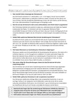 Vorschau - Arbeitsblätter - AB mit Fragen zum Thema "Die Ausbreitung des Christentums" + Lösungsblatt - Seite 1