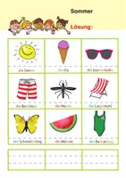 Vorschau - Arbeitsblätter - DAZ-Wortschatz: Sommer - Differenzierte Lernrätsel zur Sprachförderung - Seite 2