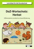 Vorschau - Arbeitsblätter - DAZ-Wortschatz: Herbst - Differenzierte Lernrätsel zur Sprachförderung - Deckblatt