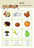 Vorschau - Arbeitsblätter - DAZ-Wortschatz: Herbst - Differenzierte Lernrätsel zur Sprachförderung - Seite 1