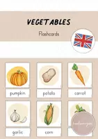Vorschau - Poster - vegetables: Flashcards / Bildkarten (word and picture) - Deckblatt