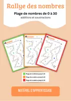 Aperçu - Feuilles d'exercices - Rallye des nombres 0 - 30 - Page de couverture