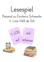 Vorschau - Spiele - Lesespiel passend zu Einsterns Schwester 4. Lola-Heft ab Sch - Deckblatt