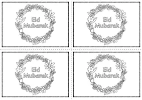 Vorschau - Mal- und Bastelvorlagen - Grußkarten Zuckerfest Ausmalbild Zuckerfest Ramadan - Seite 3