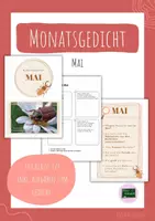 Vorschau - Unterrichtsreihen - Monatsgedicht Mai (Grundschule Klasse 3/4) Maikäfer - Deckblatt