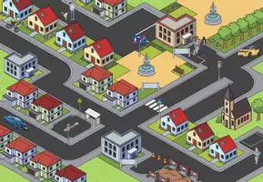 Vorschau - Spiele - Magnetspiel / Legespiel "Wegbeschreibung - Im Straßenverkehr" Orientierung in der Stadt - DaZ / DaF / Deutsch - Seite 2