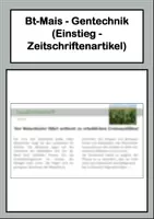 Vorschau - Präsentationen/Tafelbilder - Bt-Mais - Gentechnik (Unterrichtseinstieg) - Deckblatt