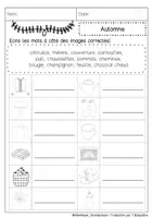 Aperçu - Feuilles d'exercices - Vocabulaire: Automne - Page 3