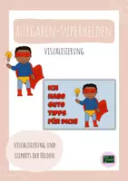 Vorschau - Stationenlernen - Aufgaben Superhelden (inkl. Cliparts) - Deckblatt