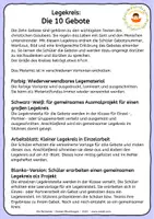 Vorschau - Arbeitsblätter - Die Zehn Gebote - Legekreis farbig und zum Selbstgestalten - Seite 1