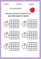 Vorschau - Arbeitsblätter - Zahlenraum bis 20 (Klasse1) | Rechnen üben: Plus & Minus - Seite 1