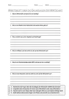 Vorschau - Arbeitsblätter - Lernplakat + AB mit Fragen zum Thema "Grundlagen der Wirtschaft" + Lösungsblatt + Mindmap + Infografik - Seite 1
